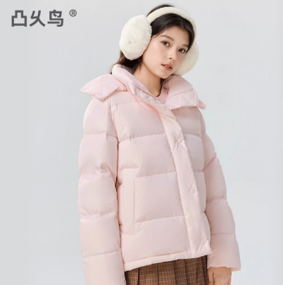 CV凸乆鸟五格羽绒服女短款2025冬季新款小个子收腰加厚95白鸭绒