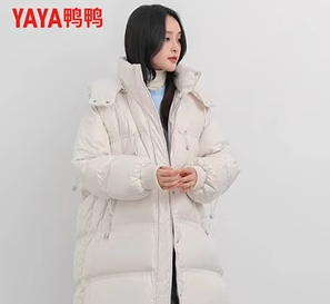 鸭鸭羽绒服女2023新款秋冬季爆款长款加厚保暖今年流行好看的外套